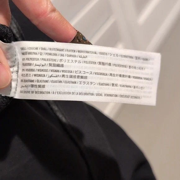 Abercrombie & Fitch Black Double-Breasted Trench Coat with Belt - Picture 6 of 7